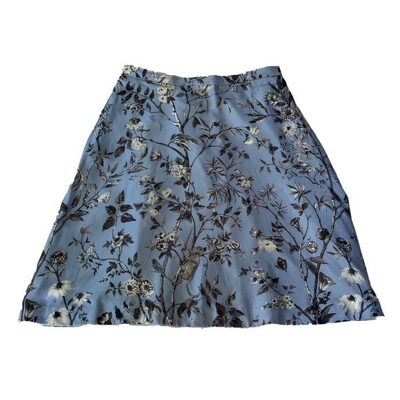 J. Crew Dresses & Skirts - J Crew Blue floral silk Midi skirt